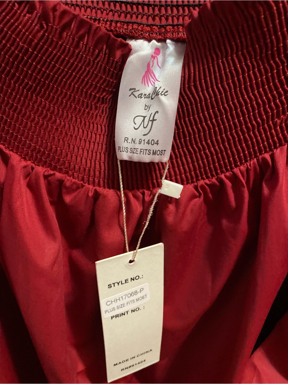 KARA CHIC BY NF NWT PLUS SIZE FITS MOST TIERED SLEEVES ON/OFF SHOULDER  TOP - Picture 5 of 5